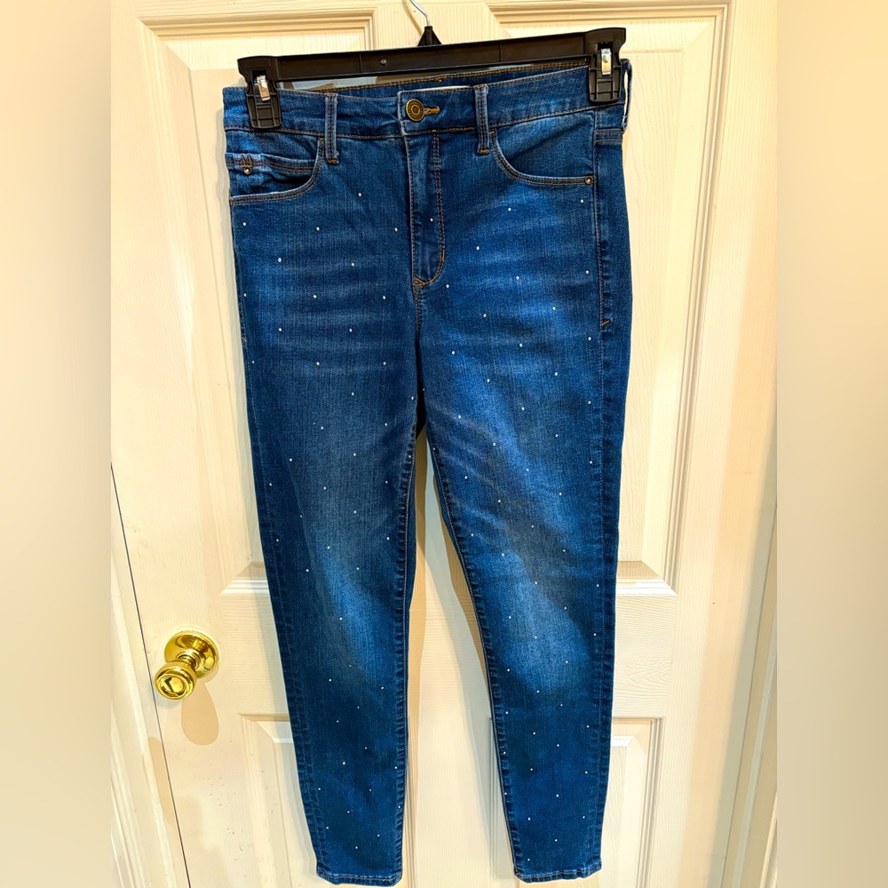 SKINNYGIRL PAUL HIGH RISE SKINNY STUDDED JEAN